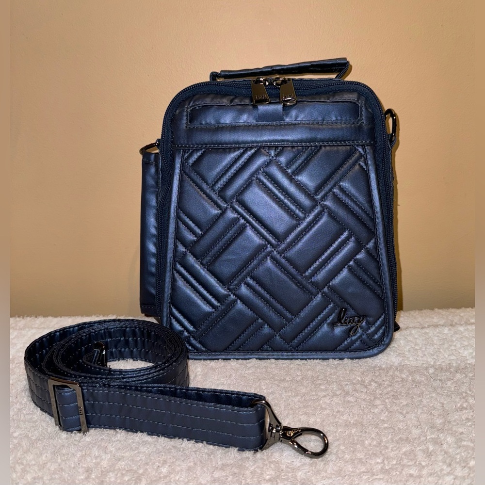 ***SOLD!!!*** Lug Classic Quilted Crossbody - Flapper SE--Metallic Indigo (NWOT)
